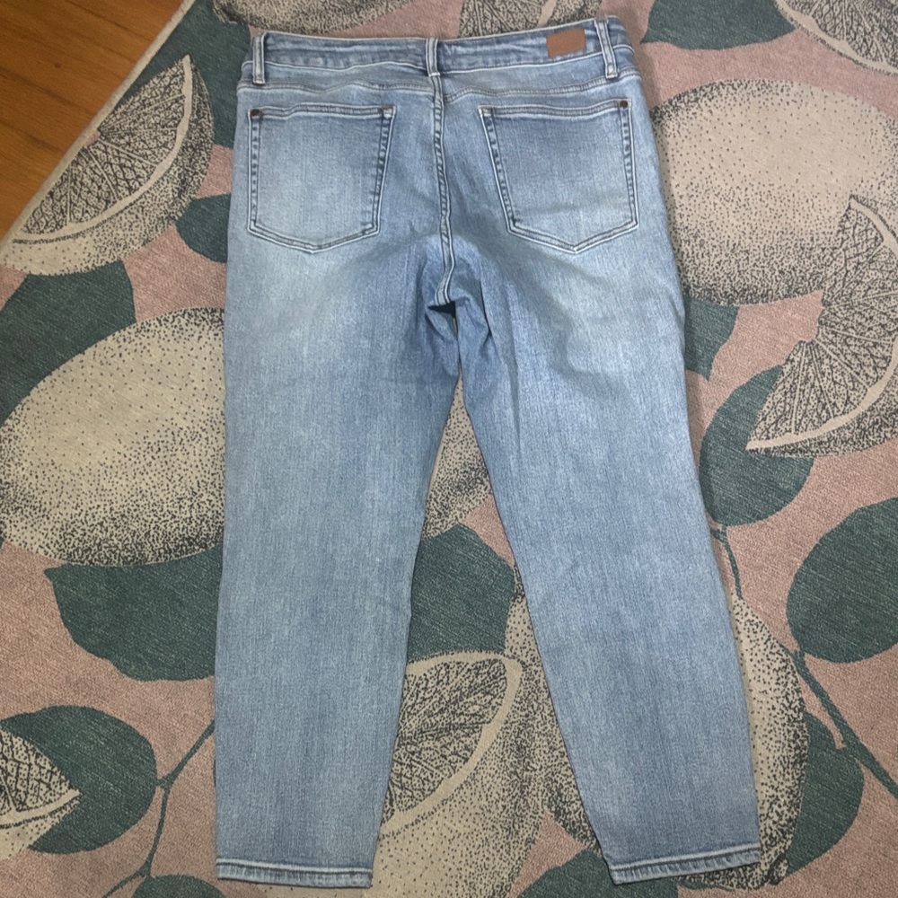 Judy Blue Skinny Jeans with Custom Knee Patch Size 14W - Picture 8 of 8
